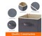 13 inch Cube Storage Bins, Storage Cubes Foldable Decorative Fabric Set of 8, Grey